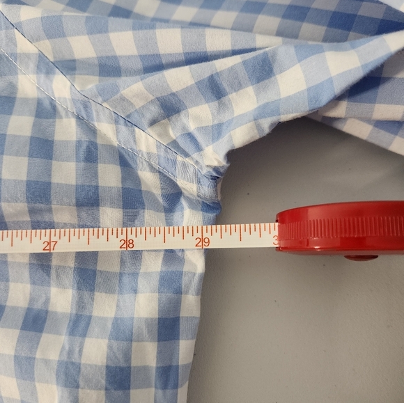 Untuckit Blue Checkered Men's Shirt, Size XXXL - Picture 6 of 7